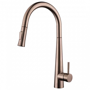 ברז למטבח פיה נשלפת - רוז גולד