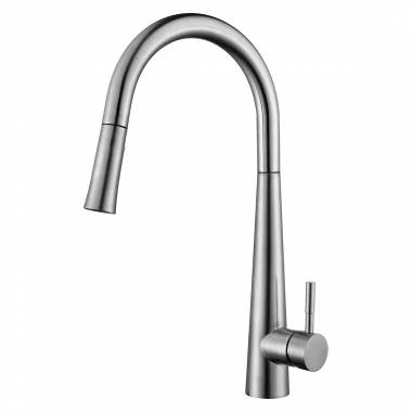 ברז למטבח פיה נשלפת - ניקל מוברש