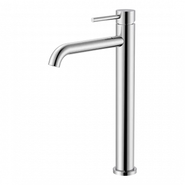 ברז פרח קצר גבוה ידית סטיק - כרום