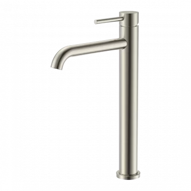 ברז פרח קצר גבוה ידית סטיק - ניקל מוברש