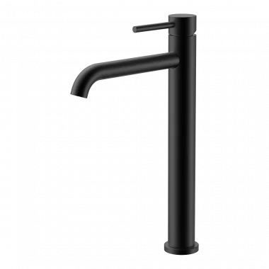 ברז פרח קצר גבוה ידית סטיק - שחור מט